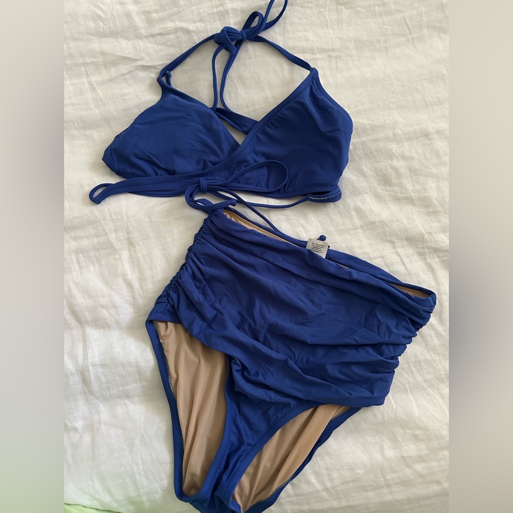 J Crew Blue Bikini Set